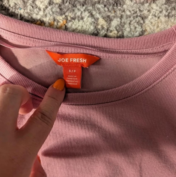 2/$20 Joe Fresh Mauve Pink Sheath Midi Dress Casual Crew Neck Short - Picture 4 of 4